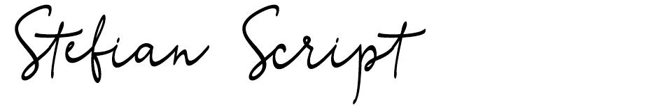 Stefian Script font