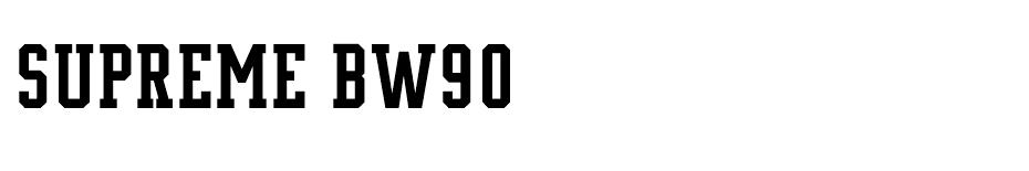 Supreme BW90  font