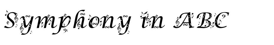 Symphony in ABC font