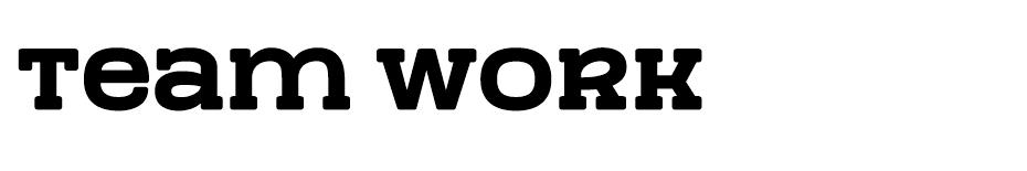 Team Work  font