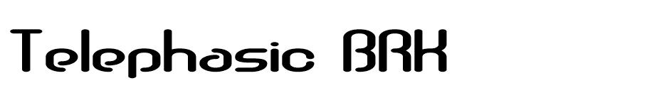 Telephasic BRK font