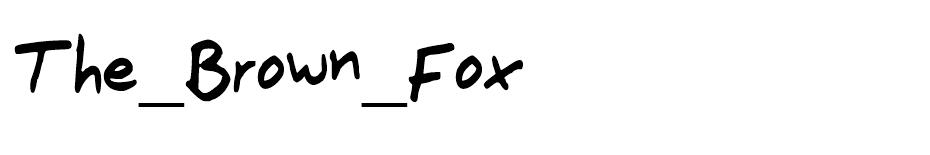 The Brown Fox  font