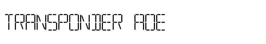 Transponder AOE font