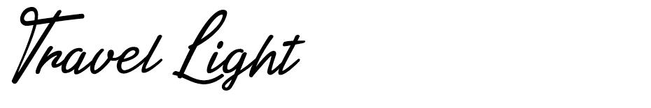Travel Light font
