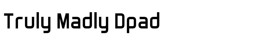 Truly Madly Dpad font