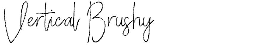 Vertical Brushy font