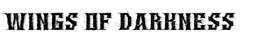 Wings of Darkness font