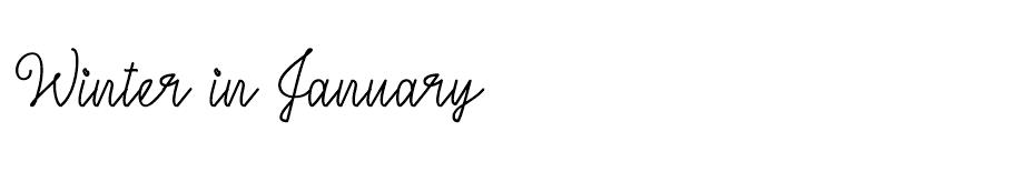 Winter in January font
