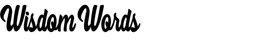 Wisdom Words font
