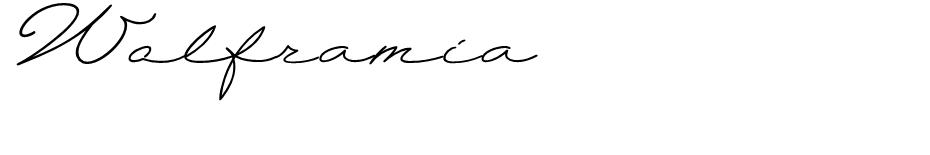 Wolframia font