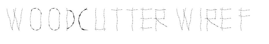 Woodcutter Wire Fence font