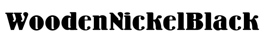 Wooden Nickel Black  font