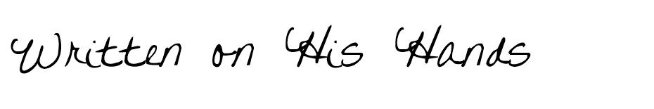 Written on His Hands font