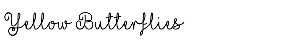 Mf Yellow Butterflies font
