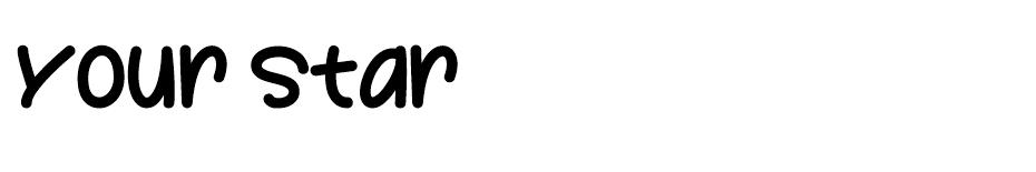 Your Star font