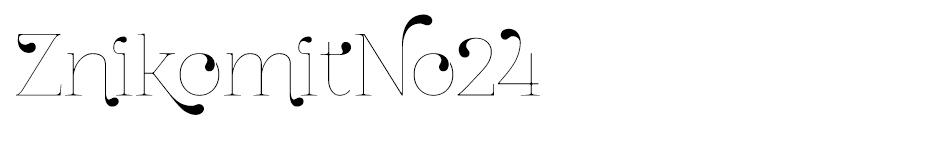 Znikomit No24 font