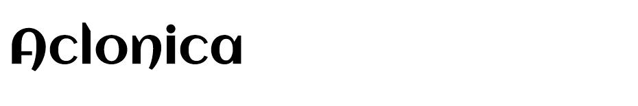 Aclonica font