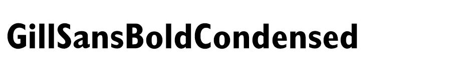 GillSansBoldCondensed font