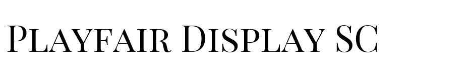 Playfair Display SC font