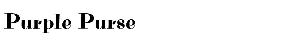Purple Purse Font font