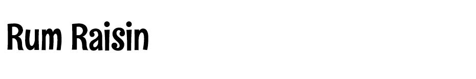 Rum Raisin Font font