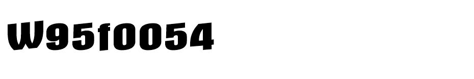 W95f0054 font