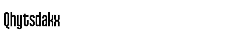 Qhytsdakx  font