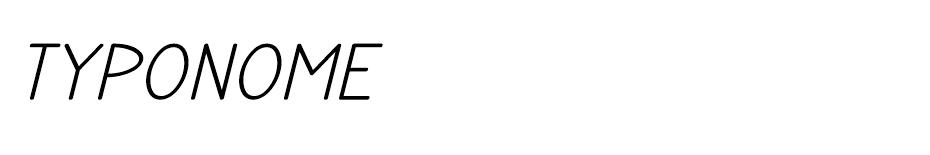 Typonome font